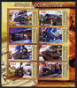 Rwanda 2012 Steam Locomotives imperf sheetlet containing 8 values unmounted mint