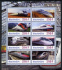 Rwanda 2012 High-Speed Trains perf sheetlet containing 8 values unmounted mint
