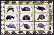 Rwanda 2012 Turtles perf sheetlet containing 9 values unmounted mint