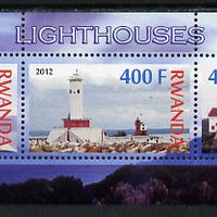 Rwanda 2012 Lighthouses perf sheetlet containing 3 values unmounted mint