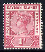 Cayman Islands 1900 QV 1d rose-carmine mounted mint SG 2