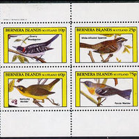 Bernera 1982 Birds #22 (Woodpecker, Warblers etc) perf,set of 4 values (10p to 75p) unmounted mint