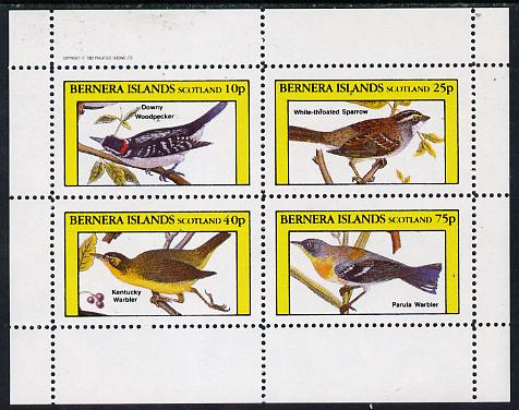 Bernera 1982 Birds #22 (Woodpecker, Warblers etc) perf,set of 4 values (10p to 75p) unmounted mint
