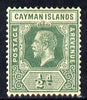Cayman Islands 1912-20 KG5 MCA 1/2d green mounted mint SG 41