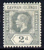 Cayman Islands 1912-20 KG5 MCA 2d grey mounted mint SG 43