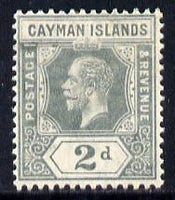 Cayman Islands 1912-20 KG5 MCA 2d grey mounted mint SG 43