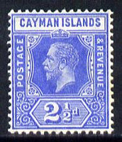 Cayman Islands 1912-20 KG5 MCA 2.5d bright blue mounted mint SG 44