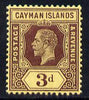 Cayman Islands 1912-20 KG5 MCA 3d purple on yellow (white back) mounted mint SG 45a