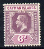Cayman Islands 1912-20 KG5 MCA 6d dull & bright purple mounted mint SG 47