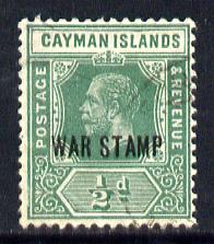 Cayman Islands 1919-20 War Tax 1/2d green mounted mint SG 57