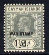 Cayman Islands 1919-20 War Tax 1.5d on 2d grey mounted mint SG 58