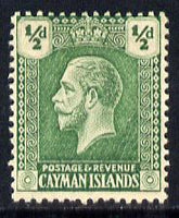 Cayman Islands 1921-26 KG5 Script CA 1/2d pale grey-green mounted mint SG 70