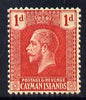 Cayman Islands 1921-26 KG5 Script CA 1d carmine-red mounted mint SG 71