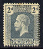 Cayman Islands 1921-26 KG5 Script CA 2d slate-grey mounted mint SG 73