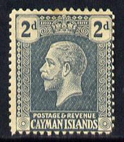 Cayman Islands 1921-26 KG5 Script CA 2d slate-grey mounted mint SG 73