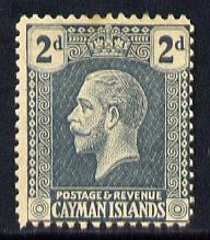 Cayman Islands 1921-26 KG5 Script CA 2d slate-grey mounted mint SG 73
