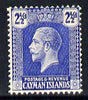Cayman Islands 1921-26 KG5 Script CA 2.5d bright blue mounted mint SG 74
