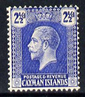 Cayman Islands 1921-26 KG5 Script CA 2.5d bright blue mounted mint SG 74