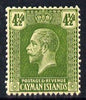 Cayman Islands 1921-26 KG5 Script CA 4.5d sage-green mounted mint SG 76