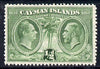 Cayman Islands 1932 Centenary 1/2d green mounted mint SG 85