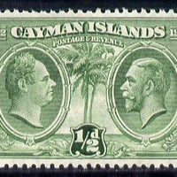 Cayman Islands 1932 Centenary 1/2d green mounted mint SG 85