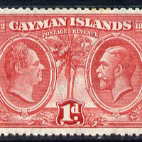 Cayman Islands 1932 Centenary 1d scarlet mounted mint SG 86