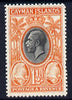 Cayman Islands 1935 KG5 Pictorial - Conch Shells 1.5d black & orange mounted mint, SG 99
