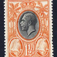 Cayman Islands 1935 KG5 Pictorial - Conch Shells 1.5d black & orange mounted mint, SG 99