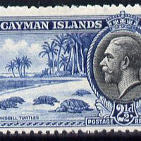 Cayman Islands 1935 KG5 Pictorial - Hawksbill Turtles 2.5d blue & black mounted mint, SG 101