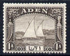 Aden 1937 Dhow 1a sepia mounted mint, SG 3