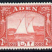Aden 1937 Dhow 2a scarlet mounted mint, SG 4