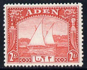 Aden 1937 Dhow 2a scarlet mounted mint, SG 4