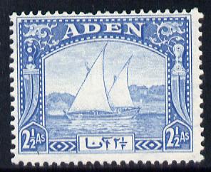 Aden 1937 Dhow 2.5a blue mounted mint, SG 5