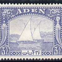 Aden 1937 Dhow 3.5a grey-blue mounted mint, SG 7