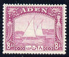 Aden 1937 Dhow 8a pale purple mounted mint, SG 8