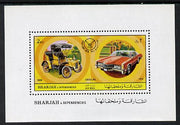 Sharjah 1971 Cars (Past & Present) m/sheet unmounted mint (Mi BL 81A)