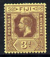 Fiji 1912-23 KG5 MCA 3d purple on lemon (die I) mounted mint SG 130b