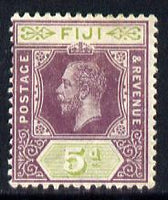 Fiji 1912-23 KG5 MCA 5d dull purple & olive-green mounted mint SG 132