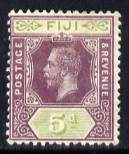 Fiji 1912-23 KG5 MCA 5d dull purple & olive-green mounted mint SG 132