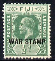 Fiji 1915-19 War Tax 1/2d green mounted mint SG 138