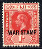 Fiji 1915-19 War Tax 1d red mounted mint SG 139a