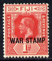 Fiji 1915-19 War Tax 1d red mounted mint SG 139a