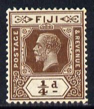 Fiji 1912-23 KG5 Script CA 1/4d deep brown mounted mint SG 228