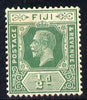 Fiji 1912-23 KG5 Script CA 1/2d green mounted mint SG 229