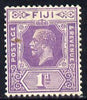 Fiji 1912-23 KG5 Script CA 1d violet mounted mint SG 231