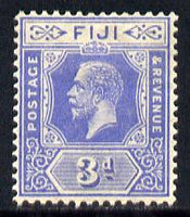 Fiji 1912-23 KG5 Script CA 3d bright blue mounted mint SG 234