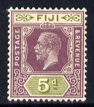 Fiji 1912-23 KG5 Script CA 5d dull purple & sage-green mounted mint SG 236