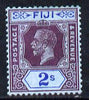 Fiji 1912-23 KG5 Script CA 2s purple & blue on blue mounted mint SG 239