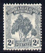 Gilbert & Ellice Islands 1911 Pandanus Pine 2d grey mounted mint SG 10