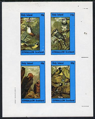 Eynhallow 1982 Birds #08 (Kingfisher, Bird of Prey etc) imperf,set of 4 values (10p to 60p) unmounted mint